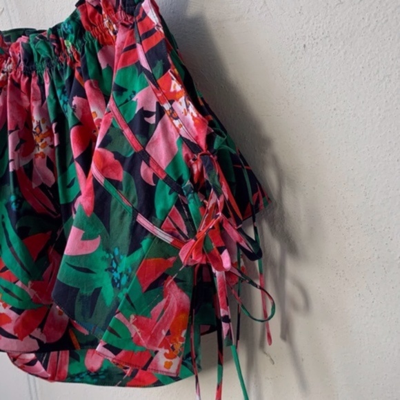 Marissa Webb  Garnet Lilly Print Leona Off Shoulder Top Small Cotton $298 Resort - Picture 8 of 11